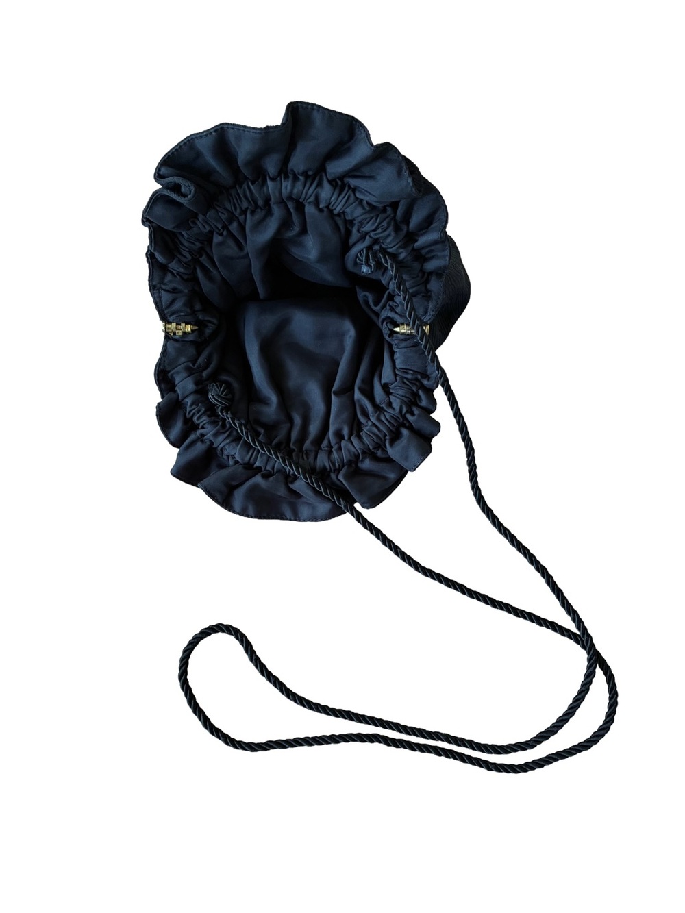 Silk Clam Shell Clutch | Black Evening Bag - Picture 4 of 4